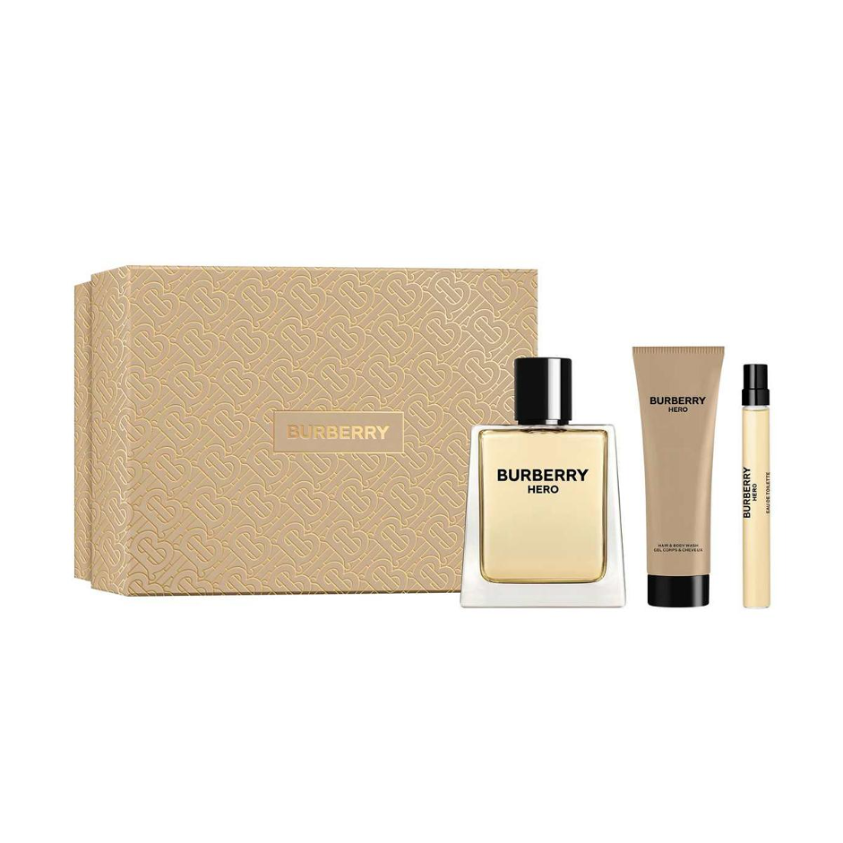 Burberry Hero Perfume Gift Set 100 ml EDT, 75 ml Shower Gel, 10 ml Travel Size