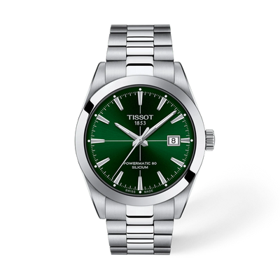 Tissot Gentleman Powermatic 80 Silicium Green Dial Men's Watch T127.407.11.091.01