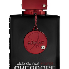Armaf Club de Nuit Intense Overdose Extrait de Parfum 105ml black bottle with red cap and medallion