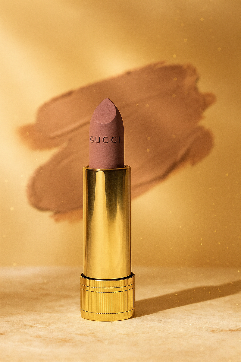 Gucci lipstick with gold casing 