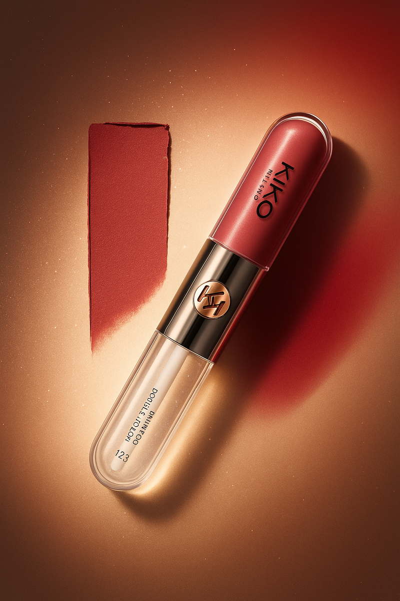 Lipstick with visible brand logo 