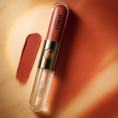 Kiko lipstick on a warm-toned background