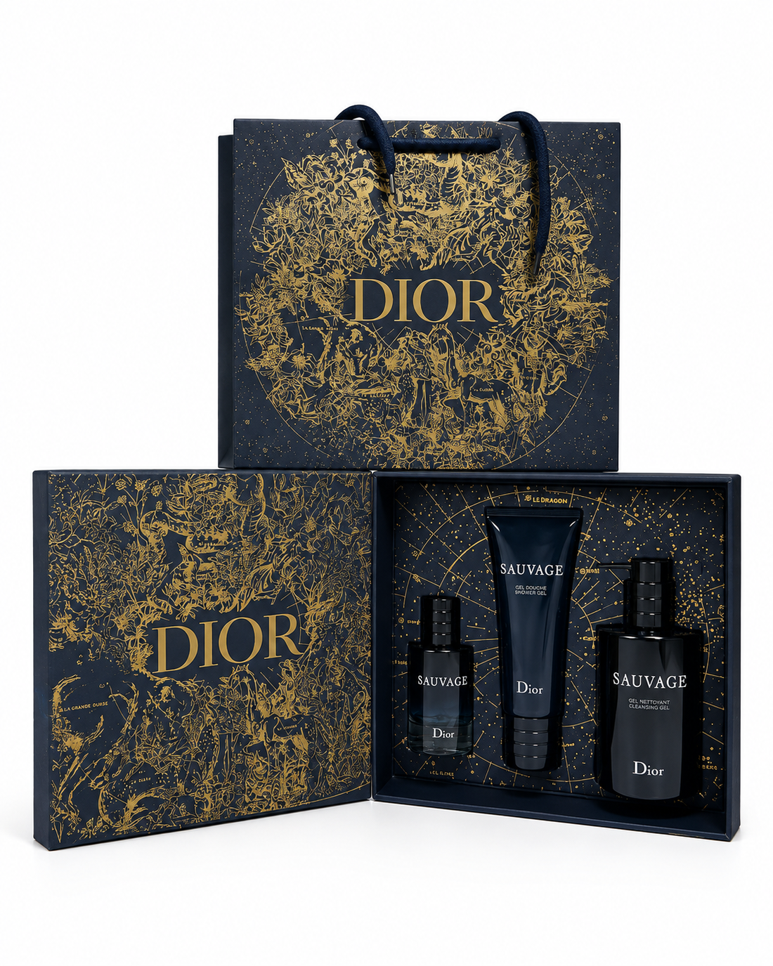 Dior Sauvage Gift Set (Eau de Toilette 60ml + Face Cleanser 120ml + Shower Gel 250ml)