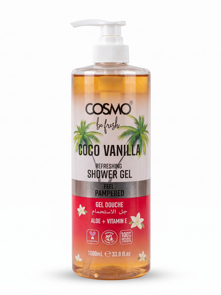 Cosmo Be Fresh Coco Vanilla Refreshing Shower Gel 1000ml bottle