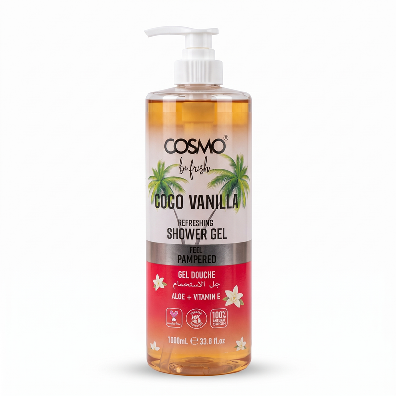 Cosmo Be Fresh Coco Vanilla Refreshing Shower Gel 1000ml bottle