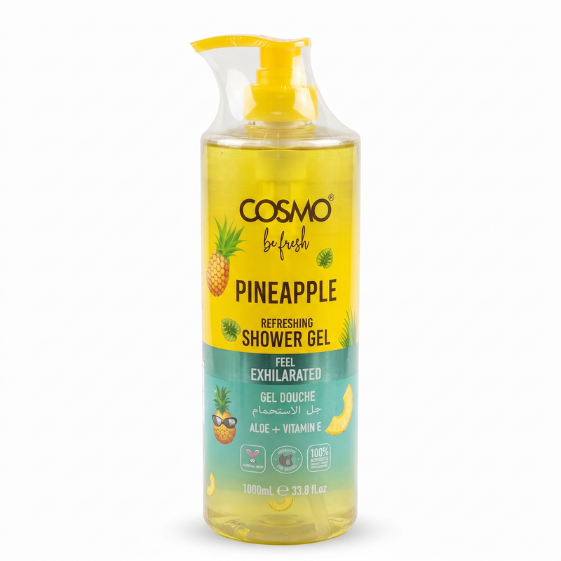 Cosmo Be Fresh Pineapple Refreshing Shower Gel 1000ml bottle
