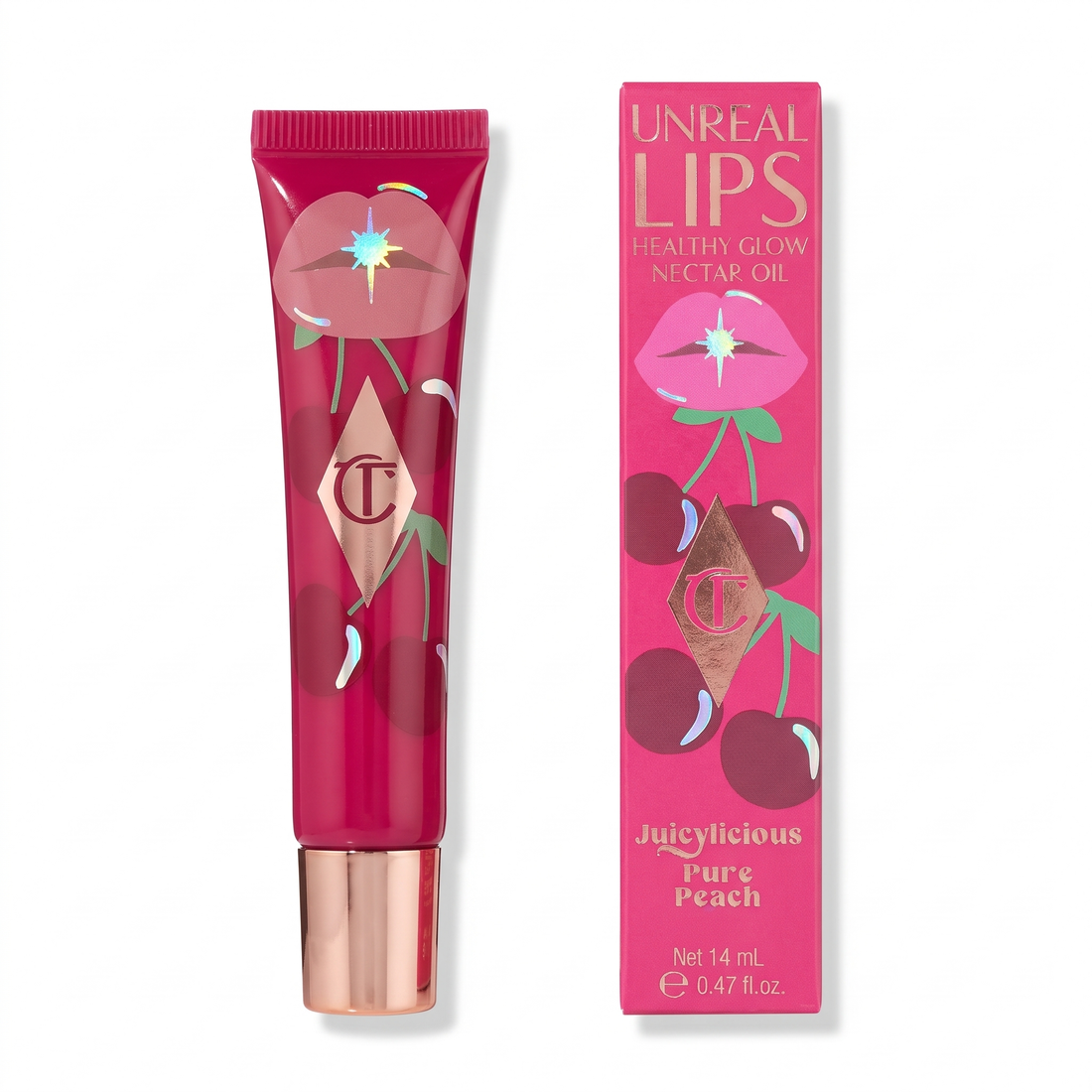 Charlotte Tilbury Unreal Lips Healthy Glow Nectar Oil — Juicylicious Pure Peach 14ml