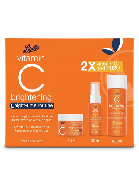 Boots Vitamin C Brightening Night-Time Routine set box