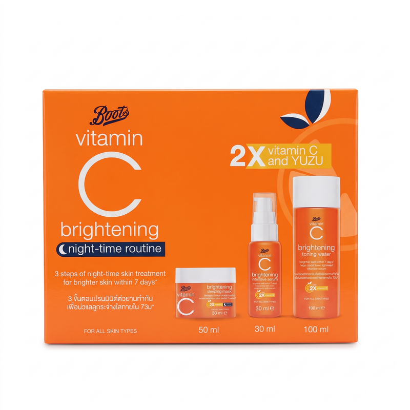 Boots Vitamin C Brightening Night-Time Routine set, alternate view