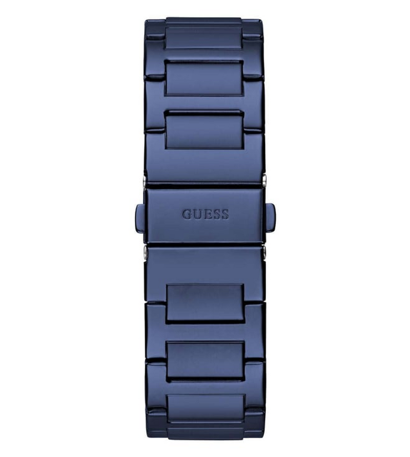 Men Blue Square Stainless Steel Dial Analog Watch- GW0631G3