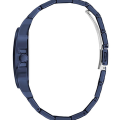 Men Blue Square Stainless Steel Dial Analog Watch- GW0631G3