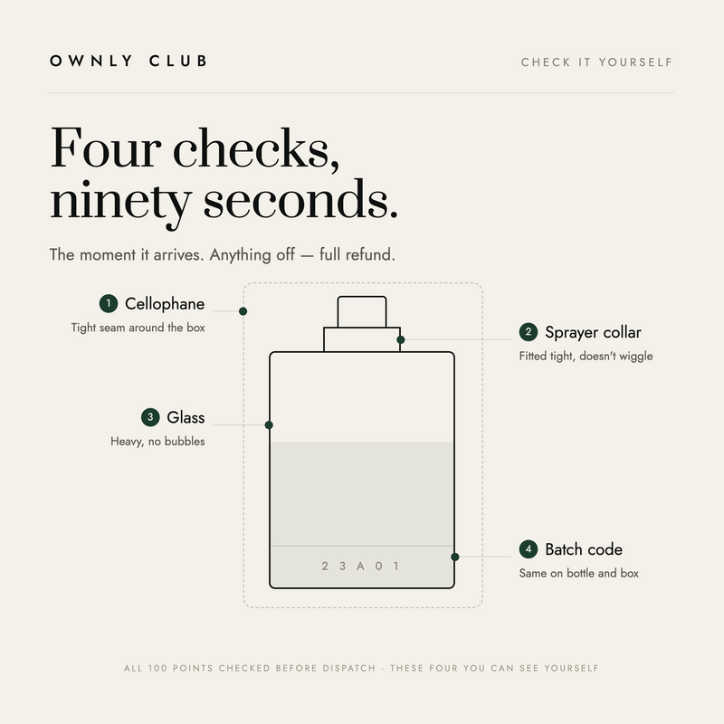Four checks you can make yourself when it arrives