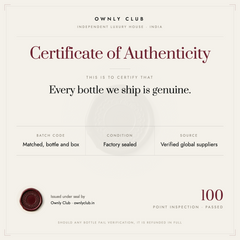Ownly Club certificate of authenticity