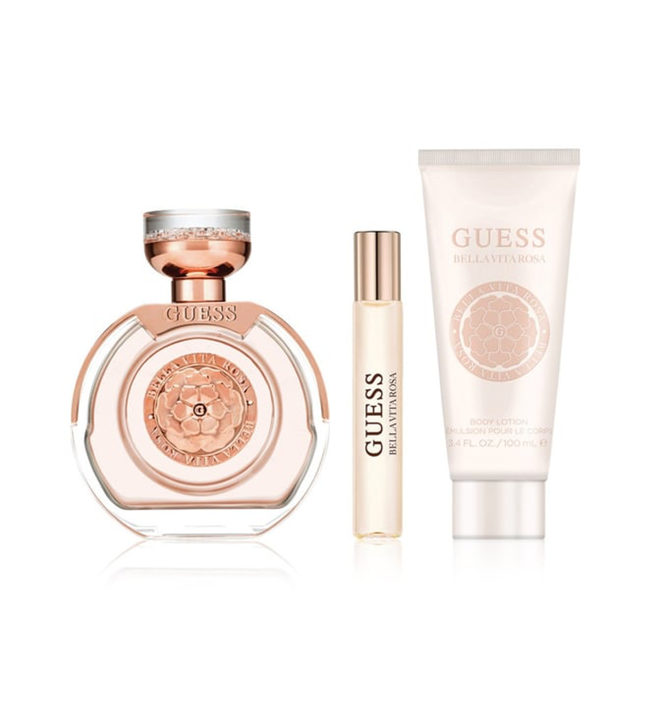 Guess Bella Vita Rosa Gift Set (EDT 100ml + Travel Spray 15ml + Body Lotion 100ml)