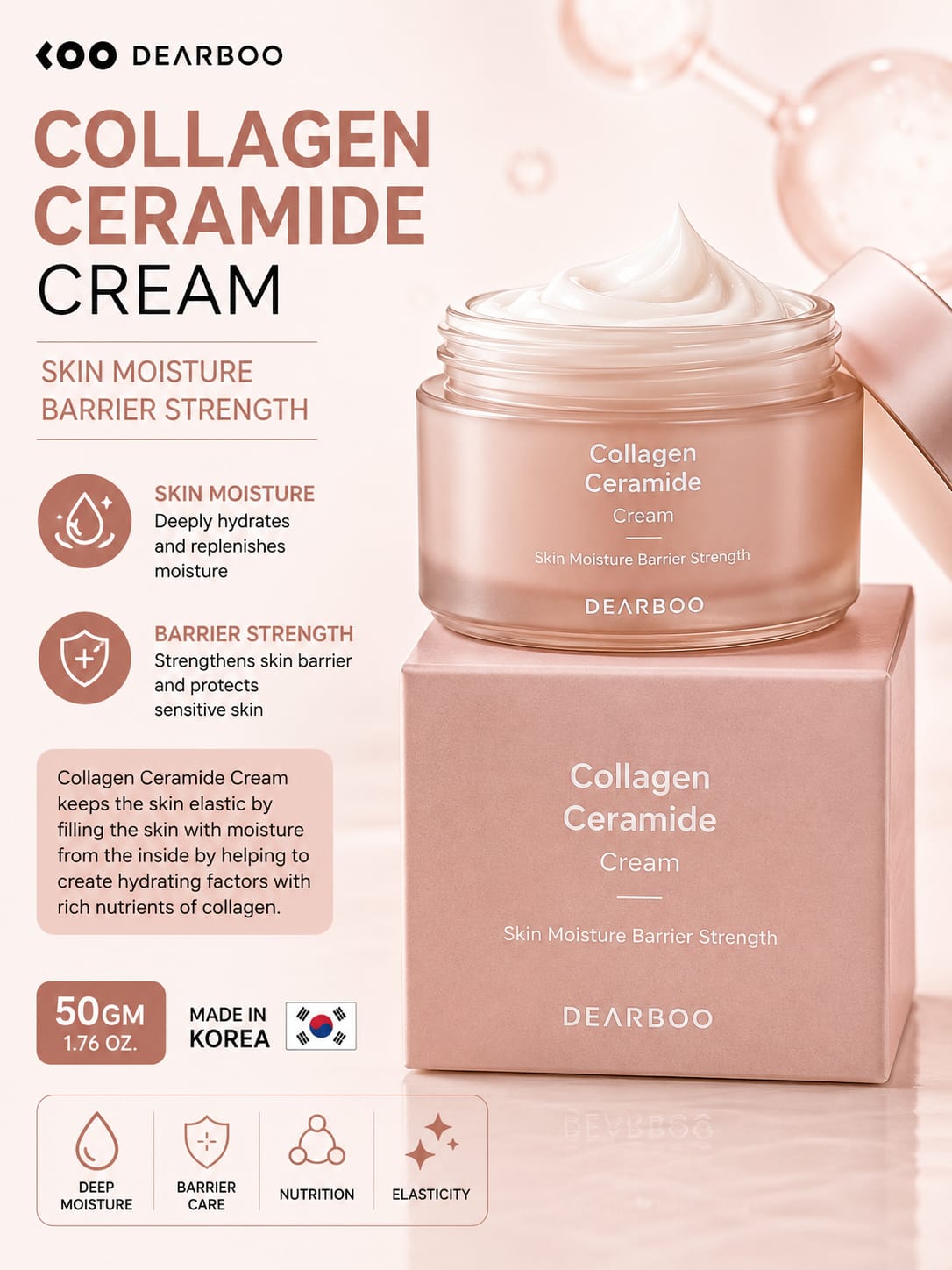 Dearboo Collagen Ceramide Cream 50g