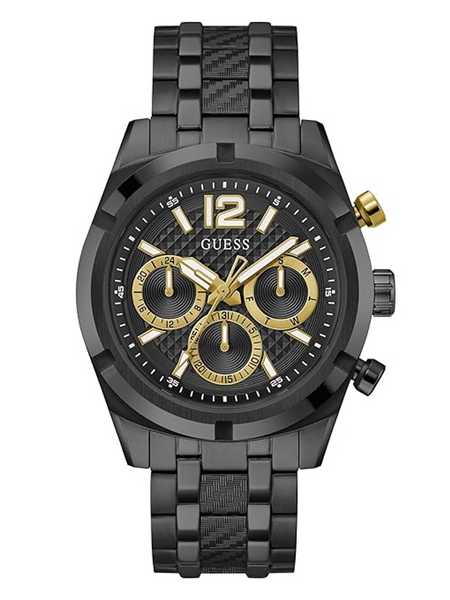 GUESS Analog Black Dial Men's Stainless Steel Black Band Watch-Gw0714G4