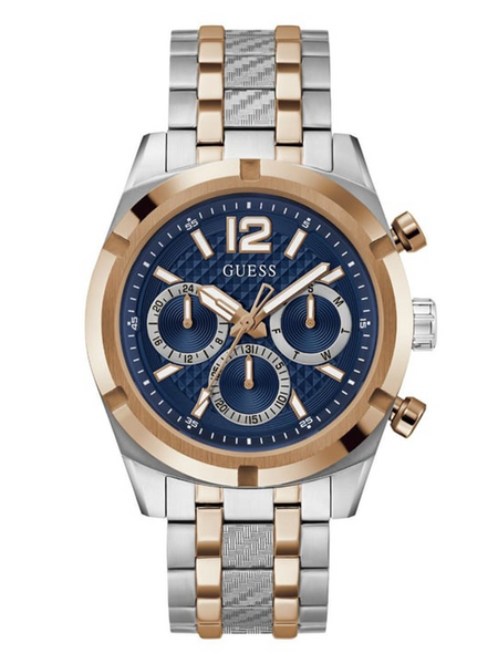 GUESS Mens Stainless Steel Analog Blue Dial Watch-GW0714G3