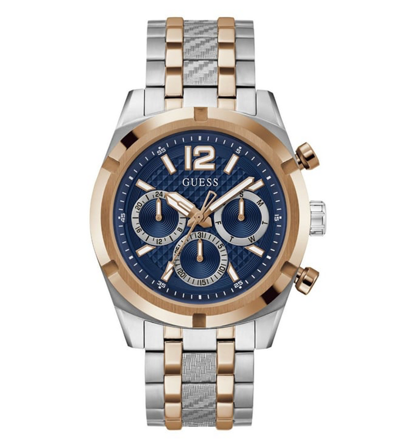 GUESS Mens Stainless Steel Analog Blue Dial Watch-GW0714G3
