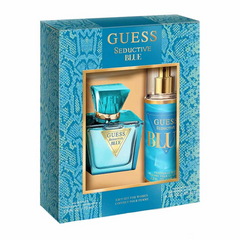 GUESS Women Set Of 3 Seductive Blue EDT 75 ml Spray 15 ml & Body Lotion 10 ml