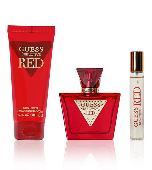 Guess Seductive Red Gift Set For Women 75ml EDT 100ml Lotion 15ml Spray