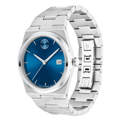 Movado Bold Quest steel integrated bracelet detail
