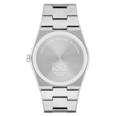 Movado Bold Quest blue dial watch, angled view