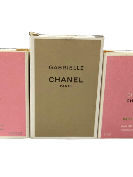 Chanel Chance, Chance Eau Fraîche and Gabrielle miniature travel set