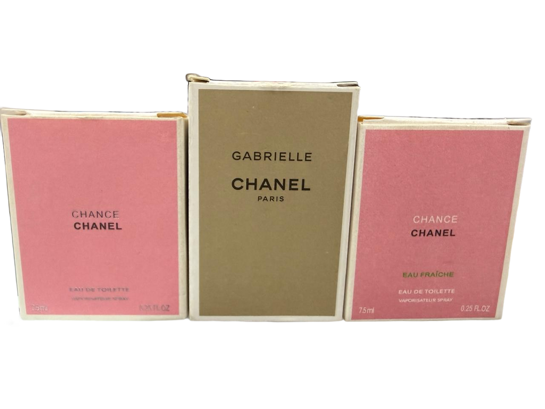 Chanel Chance, Chance Eau Fraîche & Gabrielle 3-Piece Mini Set — Chance EDT 7.5ml, Chance Eau Fraîche EDT 7.5ml, Gabrielle EDP