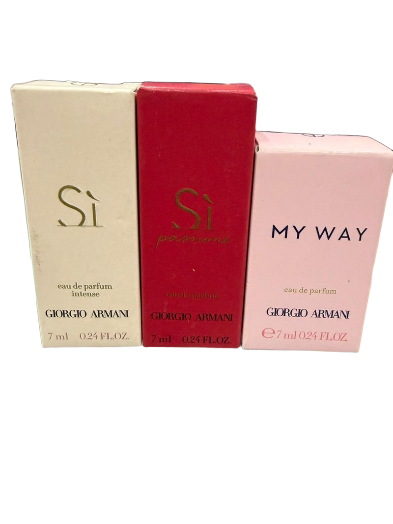 Giorgio Armani Sì Intense, Sì Passione and My Way 7ml travel set