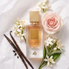 Lattafa I Am White Poudree with orange blossom, jasmine, rose and vanilla