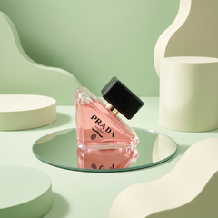 Prada Paradoxe Radical Essence in a pistachio-green set