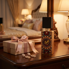 Lattafa Ajwad on a dressing table before a celebration