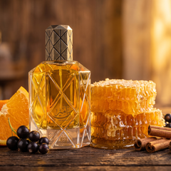 Ahmed Al Maghribi Bin Ameer with honeycomb, orange and blackcurrant