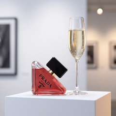 Prada Paradoxe Radical Essence at an evening gallery opening