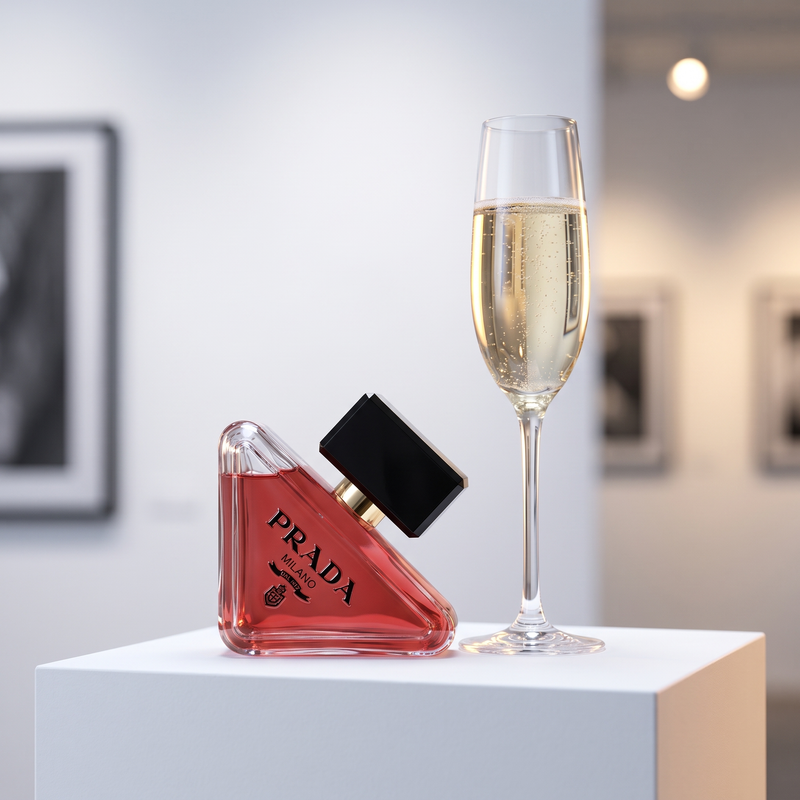 Prada Paradoxe Radical Essence at an evening gallery opening