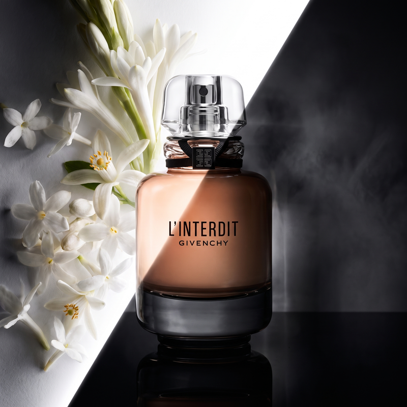 Givenchy L'Interdit in split light and shadow