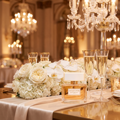 Givenchy Dahlia Divin at a wedding reception