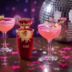 Lattafa Sakeena at a night party with cocktails