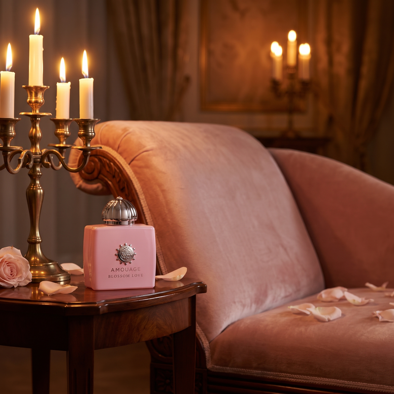 Amouage Blossom Love in a candlelit room for a special evening