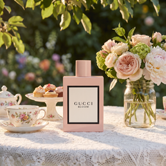Gucci Bloom at a garden party
