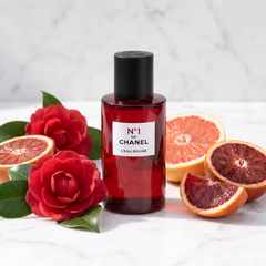 N1 de Chanel L'Eau Rouge with red camellia and citrus