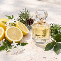 Roberto Cavalli Paradiso with lemon, jasmine, pine, cypress and laurel