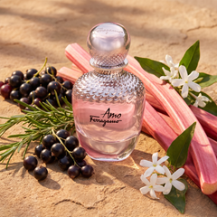 Amo Ferragamo with blackcurrant, rosemary, rhubarb and jasmine