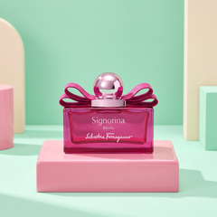 Ferragamo Signorina Ribelle in a pink and mint pastel set