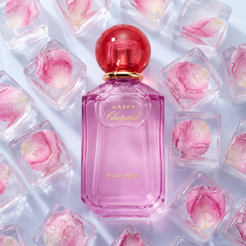 Chopard Felicia Roses with rose petals frozen in ice