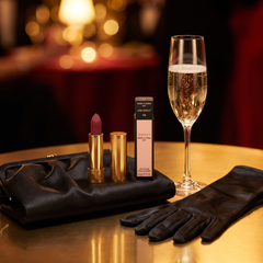 Gucci Mat 509 Janie Scarlet lipstick in an everyday-to-evening setting