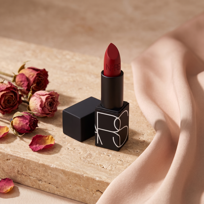 NARS Force Speciale lipstick in a luxury scene