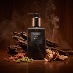 Tom Ford Oud Wood Hand and Body Wash with oud wood, rosewood and cardamom