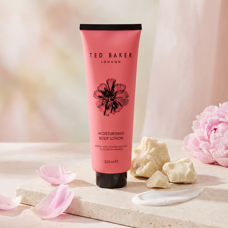 Ted Baker Moisturising Body Lotion with shea butter and peony petals
