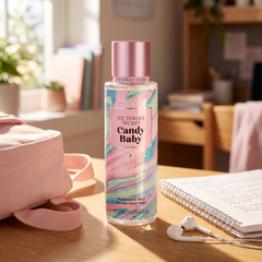 Victoria's Secret Candy Baby body mist for an everyday college day